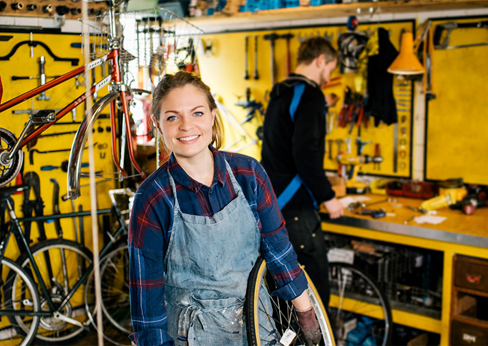 Image: Patient in Bike Shop